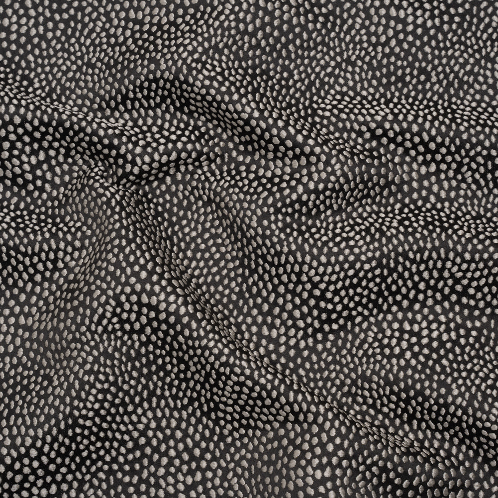 Recycled Polyester Jacquard - Grey Little All-Over Spots - British Imported - Joann Fabrics