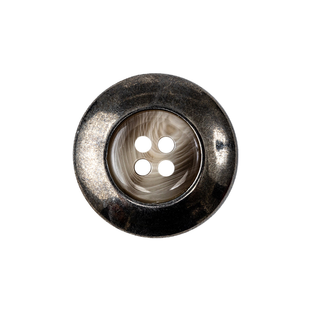 Seneca Rock and Gunmetal 4-Hole Set-in Button - 36L/23mm - Joann Fabrics