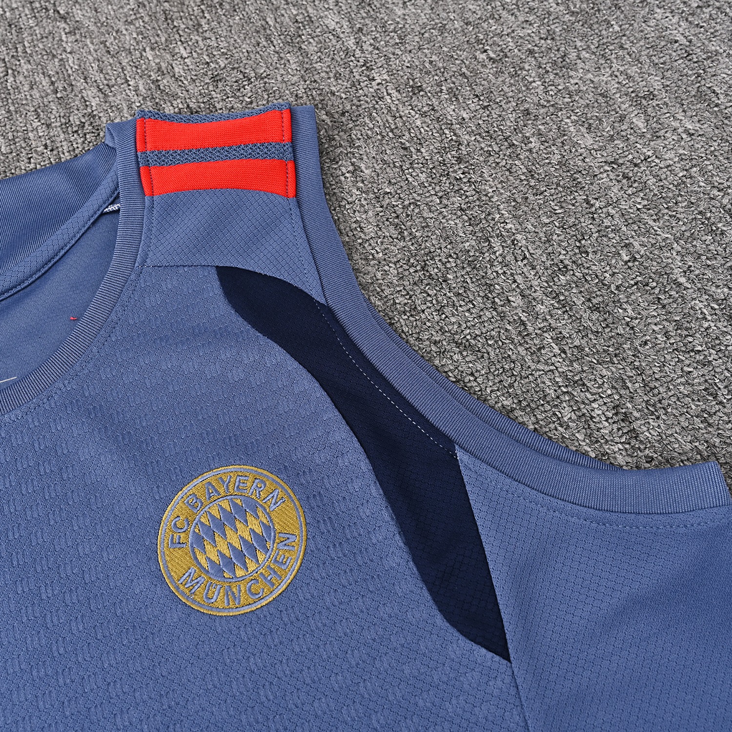 Bayern Munich 26-27 Vest Training Set - Grey-Blue Vest and Deep Blue Shorts - UnitedFutballJersey