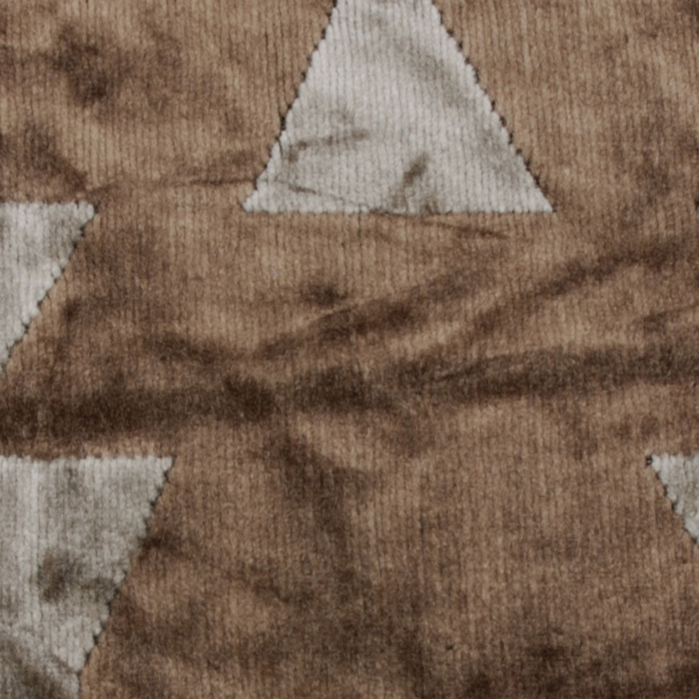 Brown Geometric Velvet - Joann Fabrics