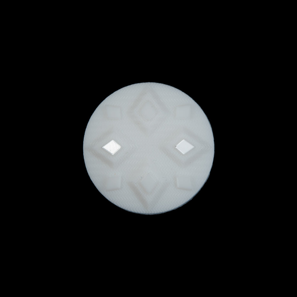 White Diamond Etched Shank Back Button - 30L/19mm - Joann Fabrics