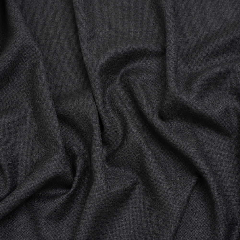 Wool Suiting Made in Italy - Gray and Charcoal Subtle Texture - Deadstock - Joann Fabrics