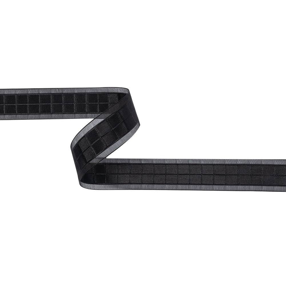 Black Squares and Sheer Borders Ribbon - 1