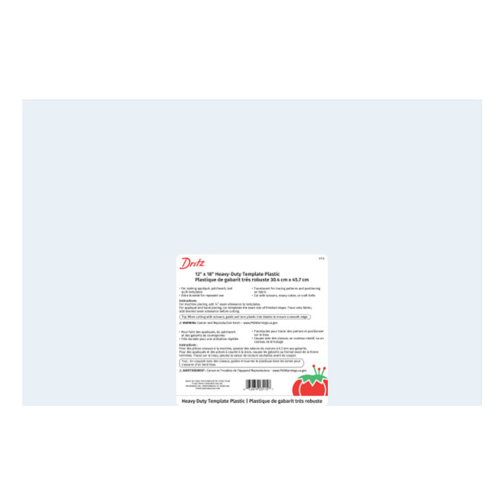 Dritz Heavy Duty Template Plastic - Semi-Opaque - 12