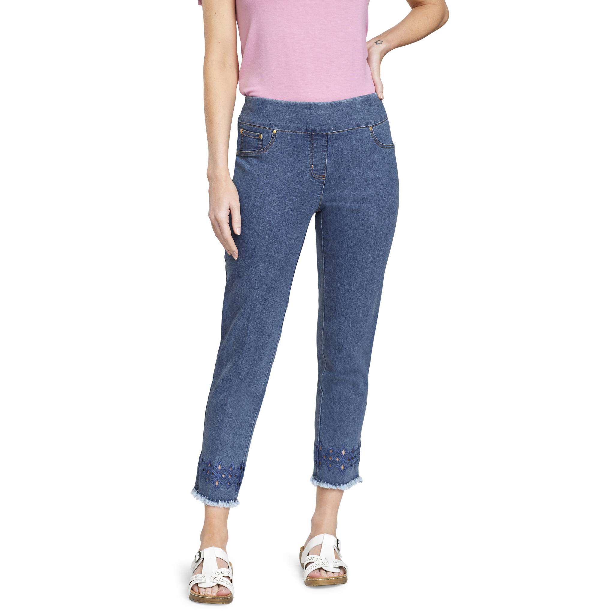 Cutout Denim Ankle Pant - Northstyle Catalog