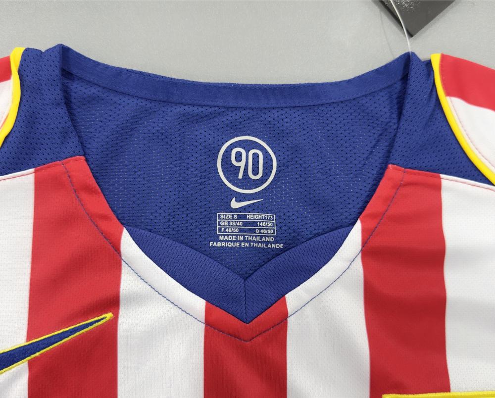 2004/2005 Retro Atletico Madrid Home Soccer Jersey 1:1 Thai Quality
