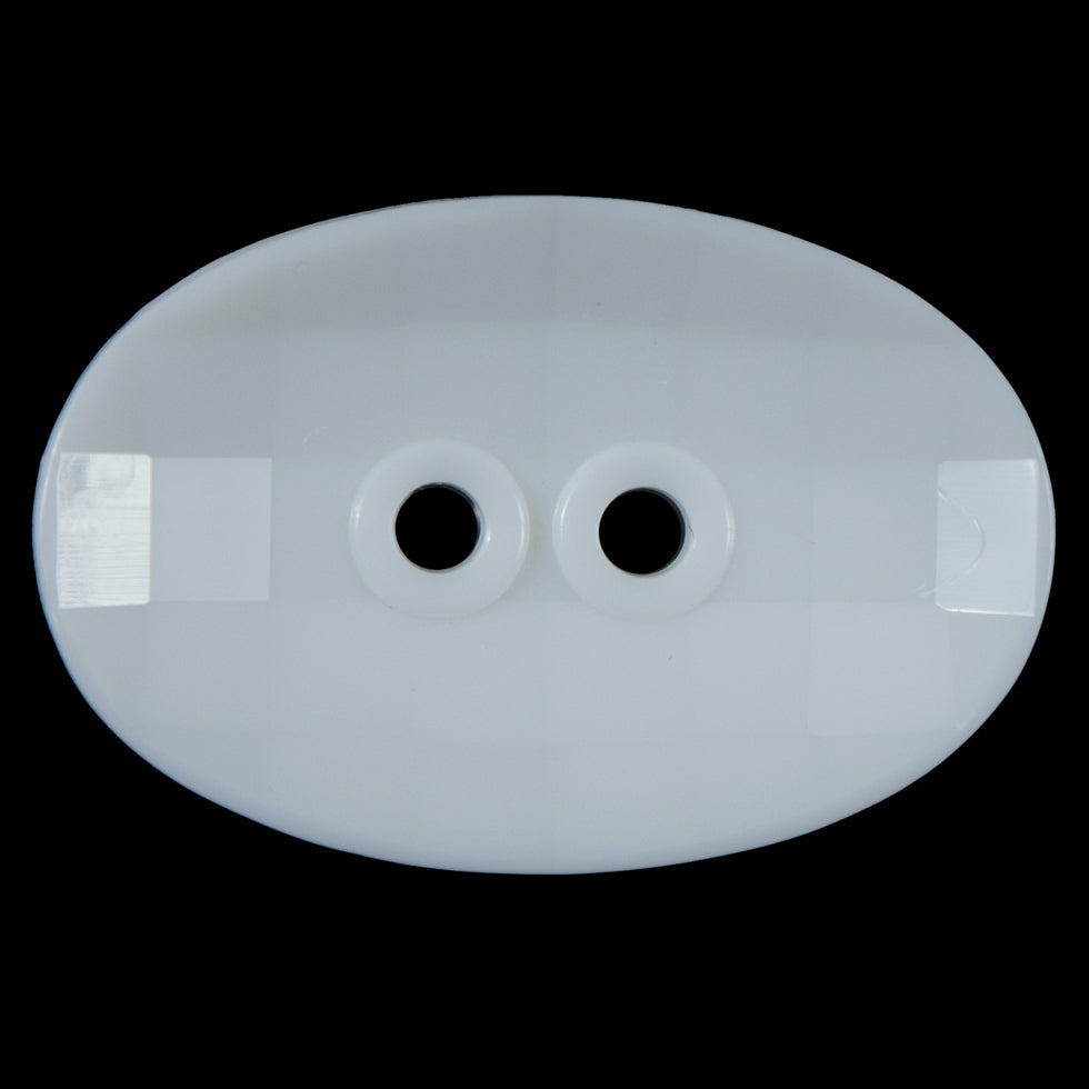 White Bevel Cut 2-Hole Oval Button - 64L/40.5mm - Joann Fabrics