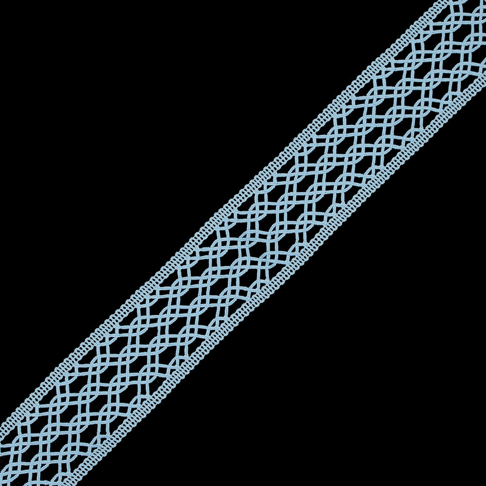 Light Blue European Crochet Trim - 2.25