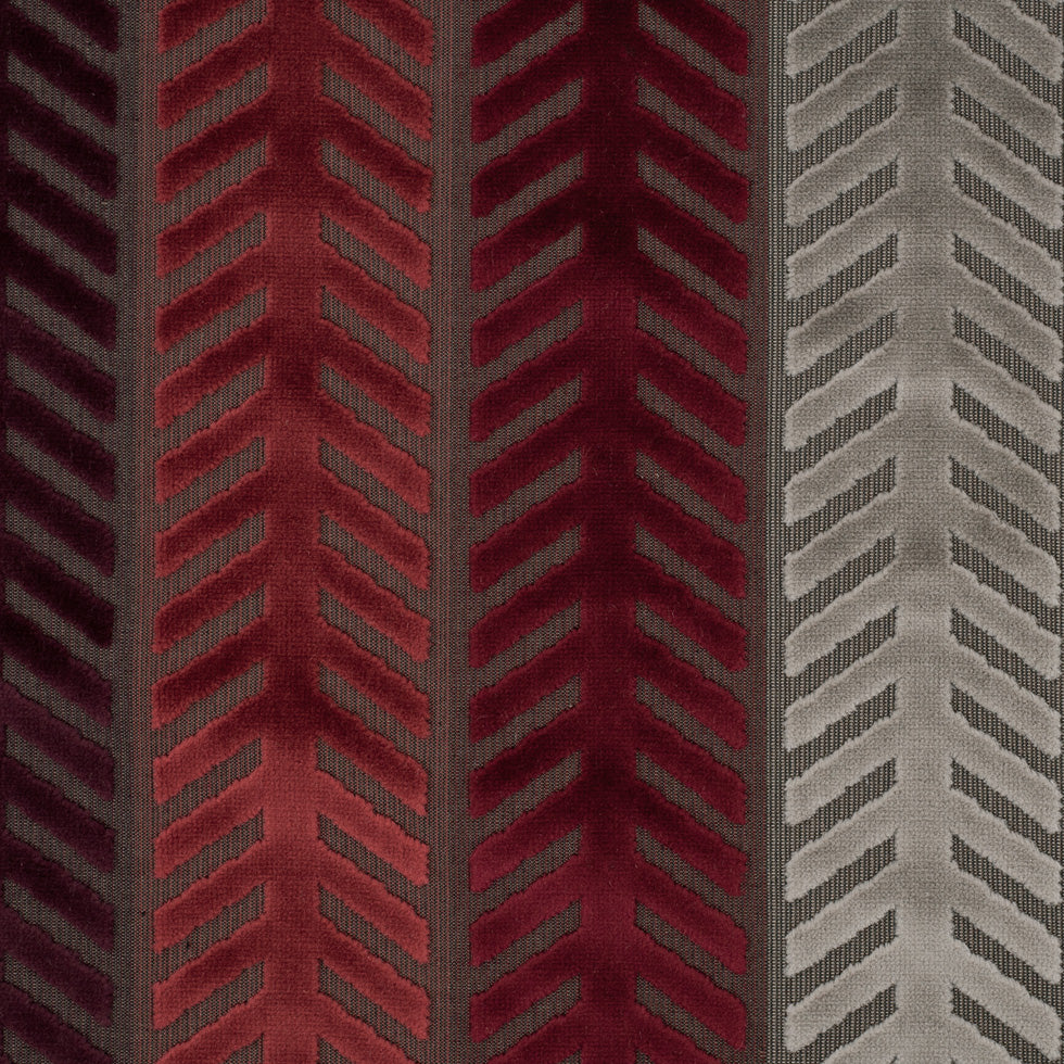 Burgundy and Taupe Geometric Cut Velvet - Joann Fabrics