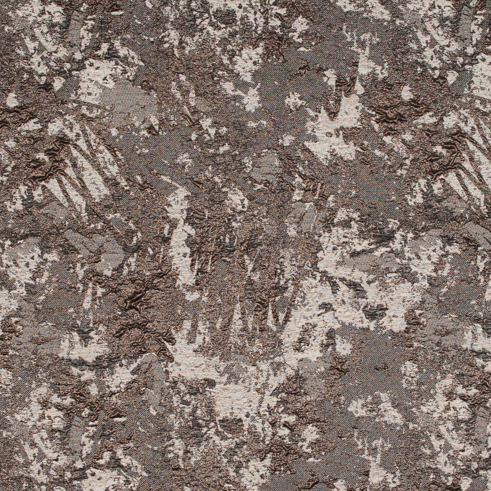 Beige and Bronze Luxury Abstract Metallic Brocade - Joann Fabrics