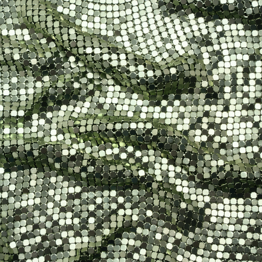Aluminum Chainmail Fabric Panel, 3mm Tubular - Sage Green - Joan Collection - Joann Fabrics