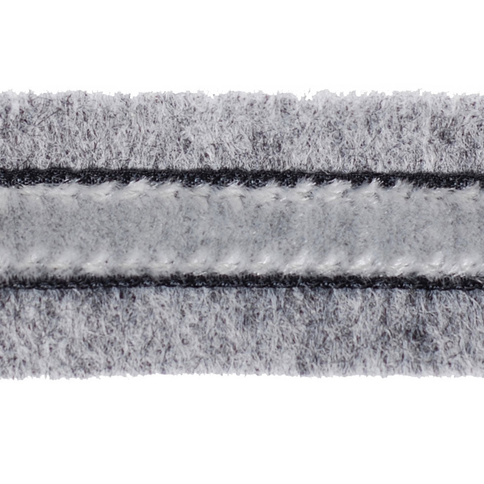 Heathered Gray and Gray Velvet on Wool - 1