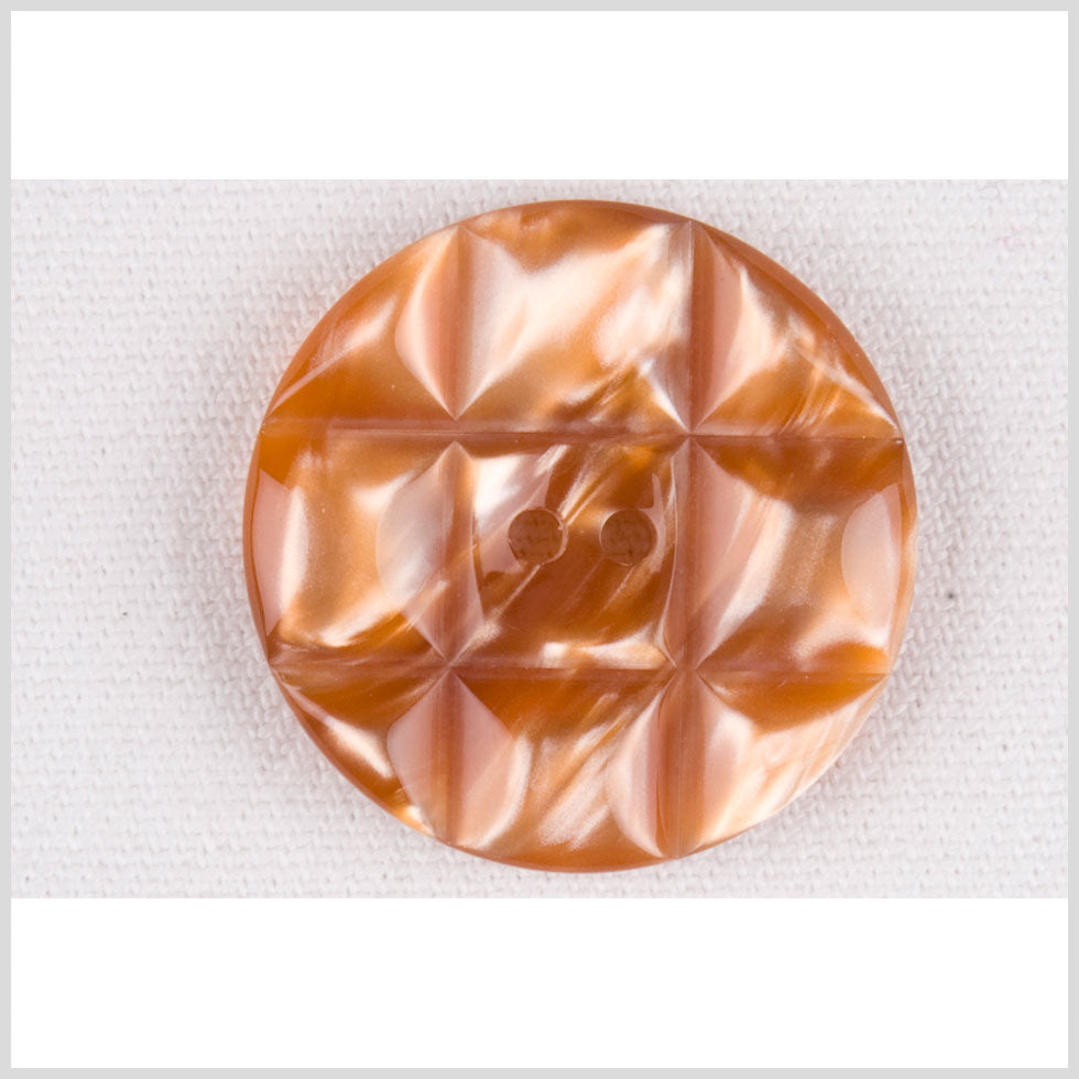 Plastic 2-Hole Button - 44L/28mm - Pearlescent Orange Quilted Texture - Joann Fabrics