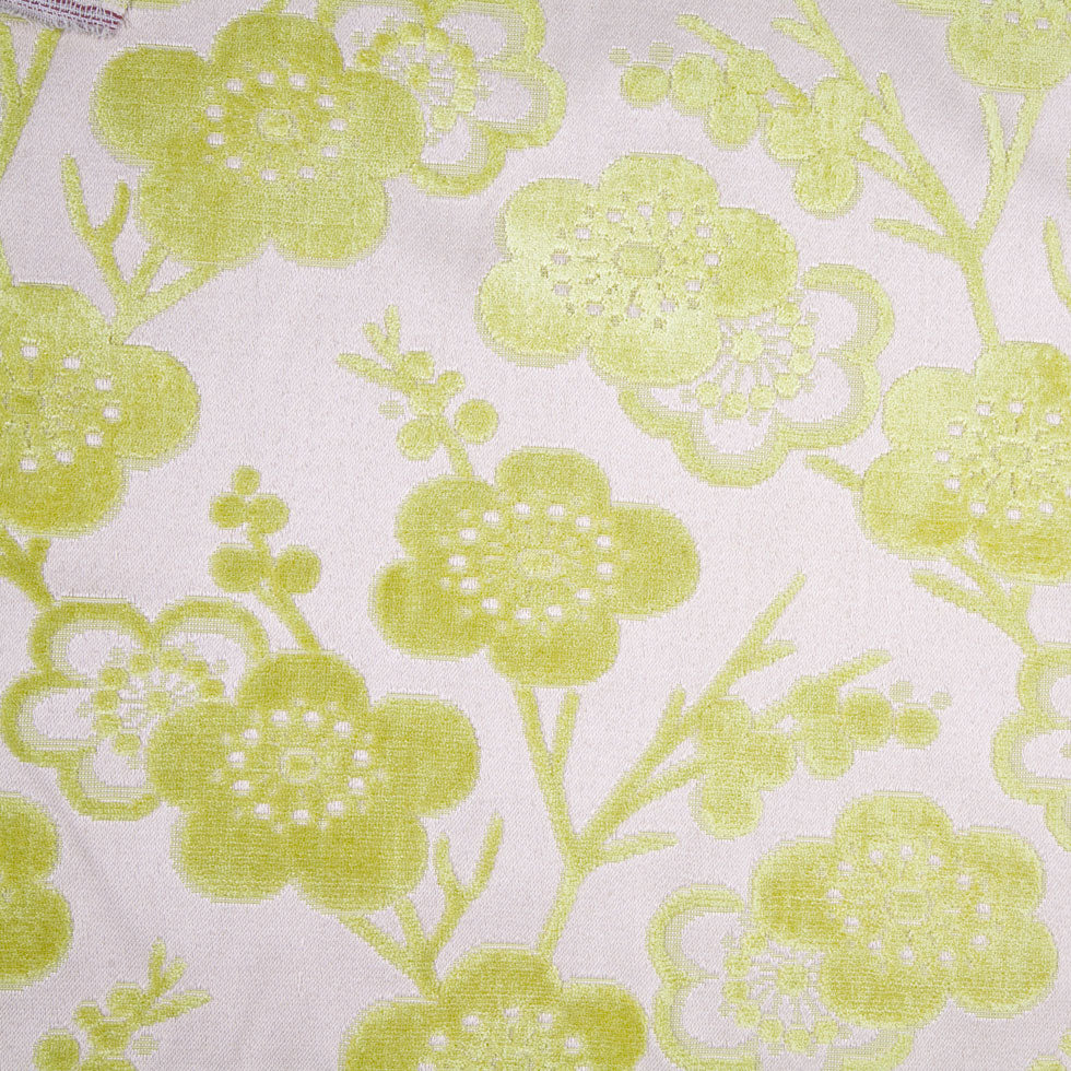 Citron/Beige Floral Chenille - Joann Fabrics