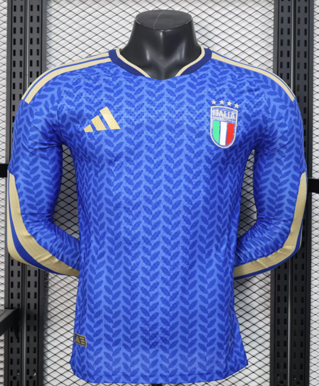 2026 Long Sleeve Player Version Italy Home Football Jersey 1:1 Thai quality