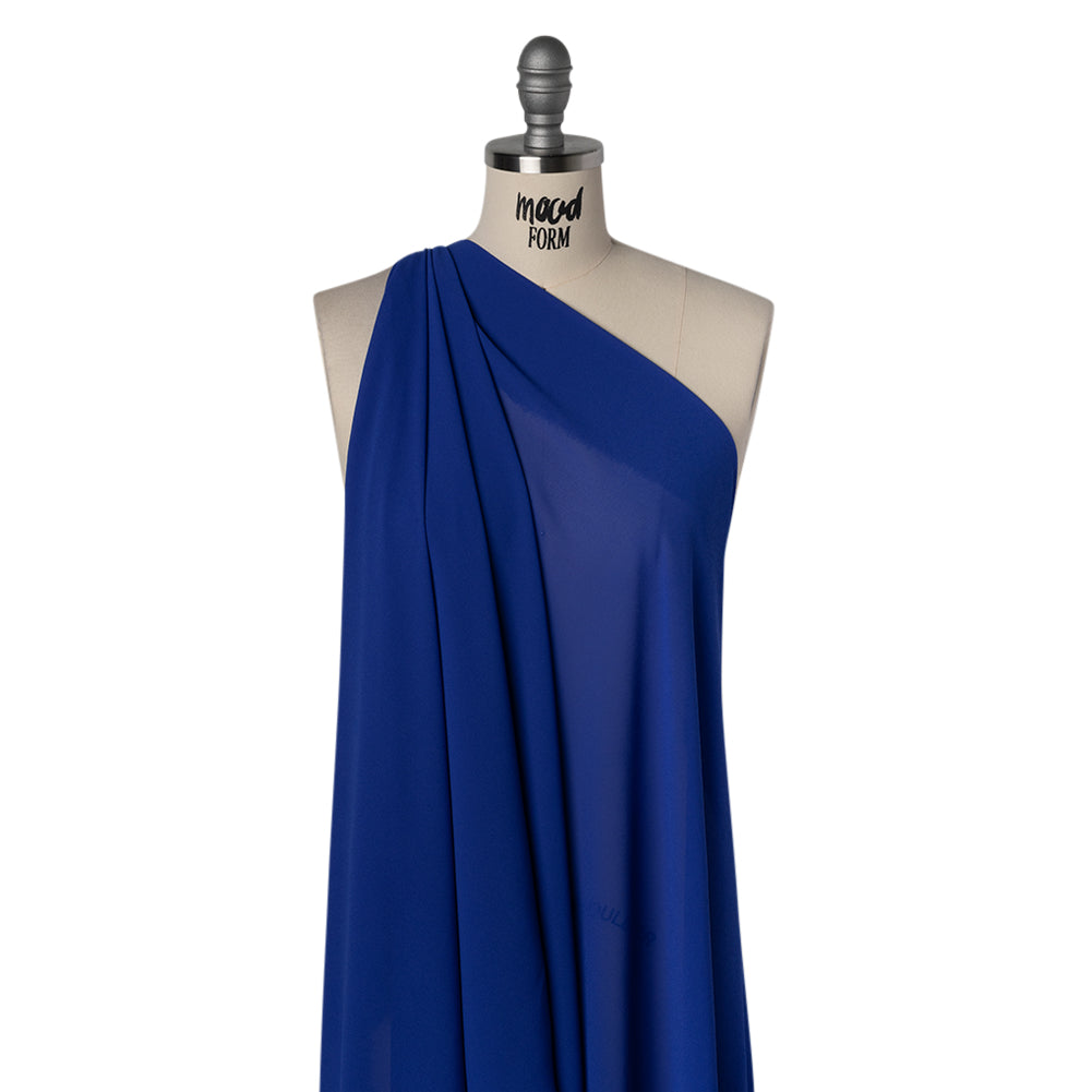 Polyester Chiffon - Lapis Blue - Designer Deadstock - Joann Fabrics