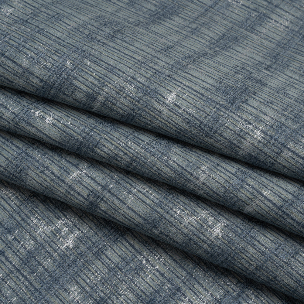 Textured Recycled Polyester Drapery Jacquard - Denim Abstract - British Imported - Joann Fabrics