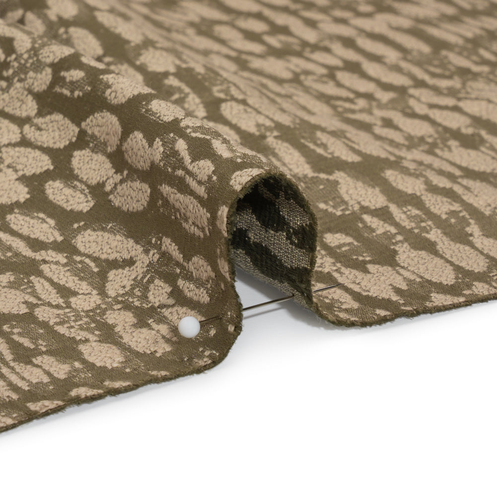 Rows of Spots Recycled Polyester and Cotton Drapery Jacquard - Taupe - British Imported - Joann Fabrics
