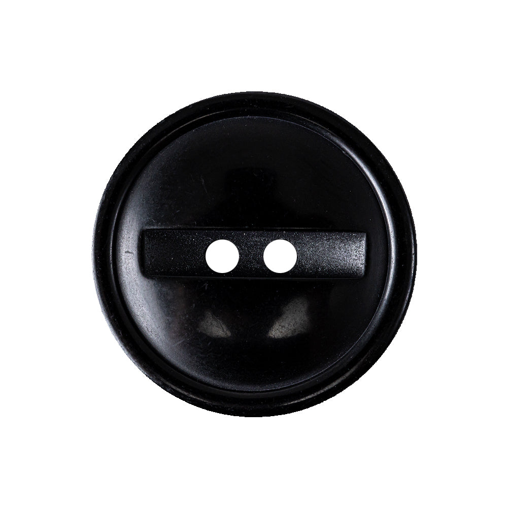 Carbon Black 2-Hole Channel Style Plastic Button - 40L/25.5mm - Joann Fabrics