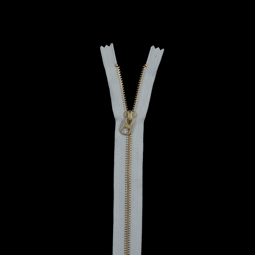 Metal Closed Bottom Zipper with Gold Teeth 12