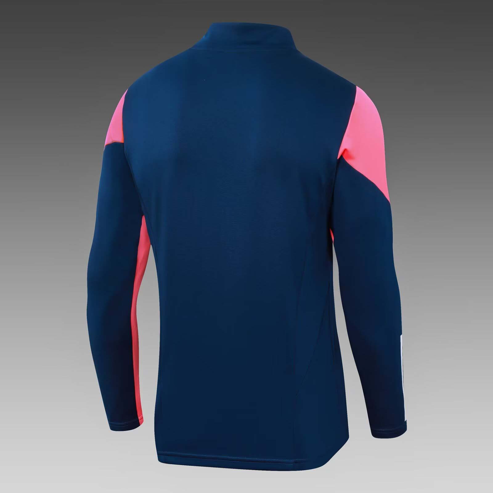 2023/2024 Lyonnais Half-Pull Training Suit Royal blue Football Shirt Set