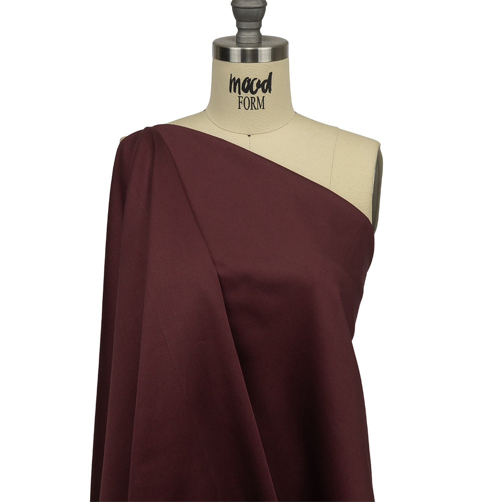Stretch Cotton Sateen - Burgundy - Mood Exclusive Carlos Collection - Joann Fabrics