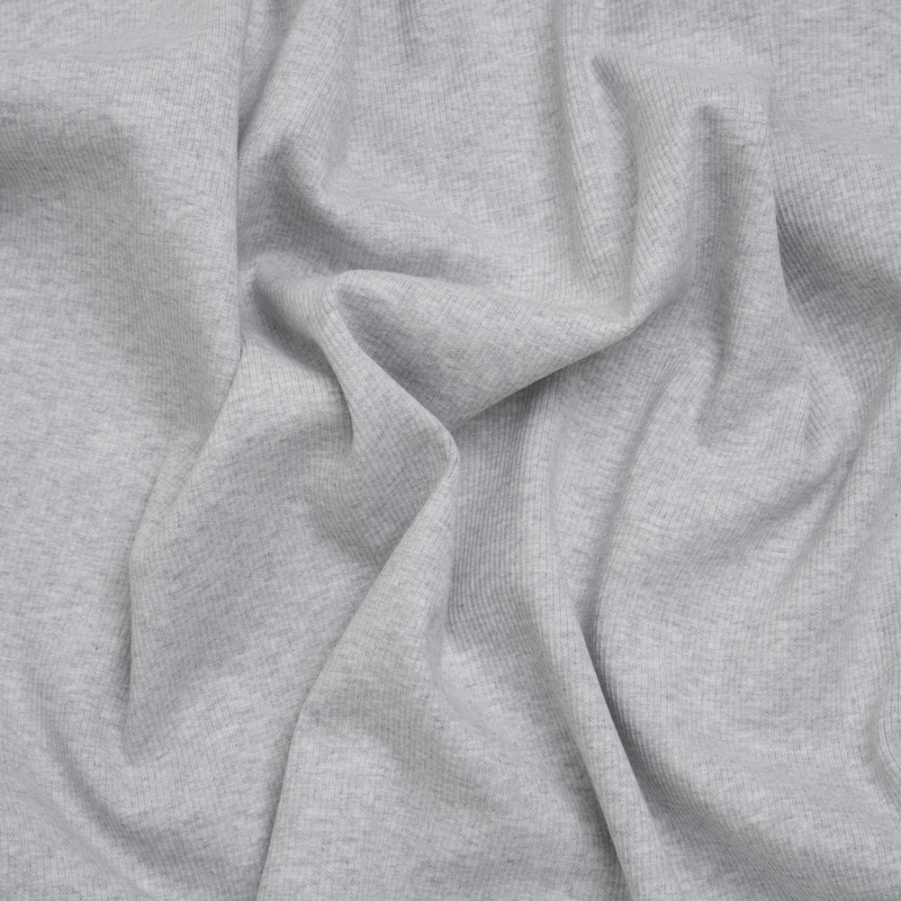 Stretch Cotton 2x2 Rib Knit - Light Heathered Gray - Deadstock - Joann Fabrics