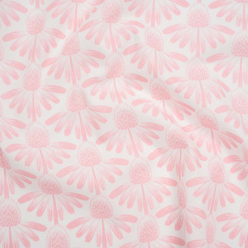 Printed Quilting Cotton by Anna Maria Textiles for Northcott - Blush Coneflower Floral - Indelible Soft Collection - Joann Fabrics