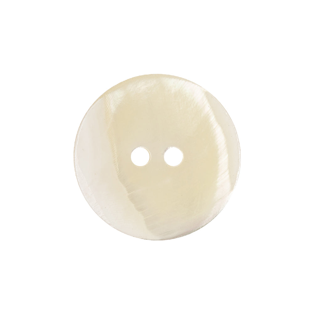 Antique White Pearl Tinted Abstract 2-Hole Button with Decorative Rim - 36L/23mm - Joann Fabrics