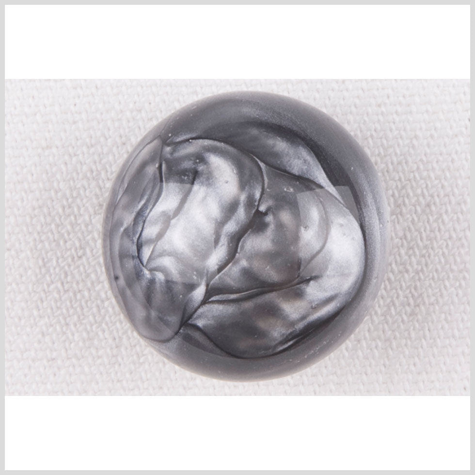 Plastic Shank Back Button - 36L/23mm - Domed Silver Gray Swirls - Joann Fabrics