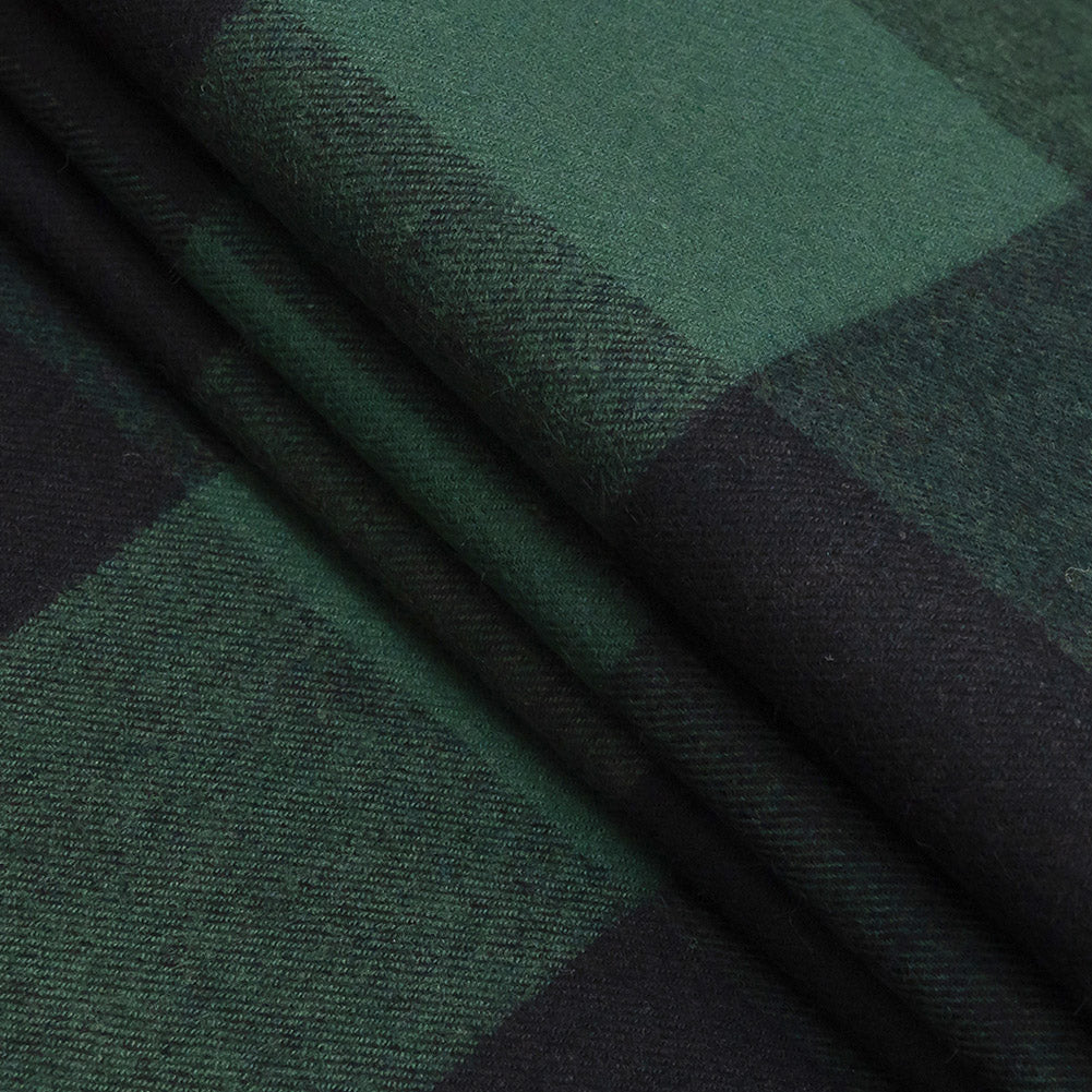 Buffalo Check Cotton Flannel - Black and Green - Seco Collection - Joann Fabrics