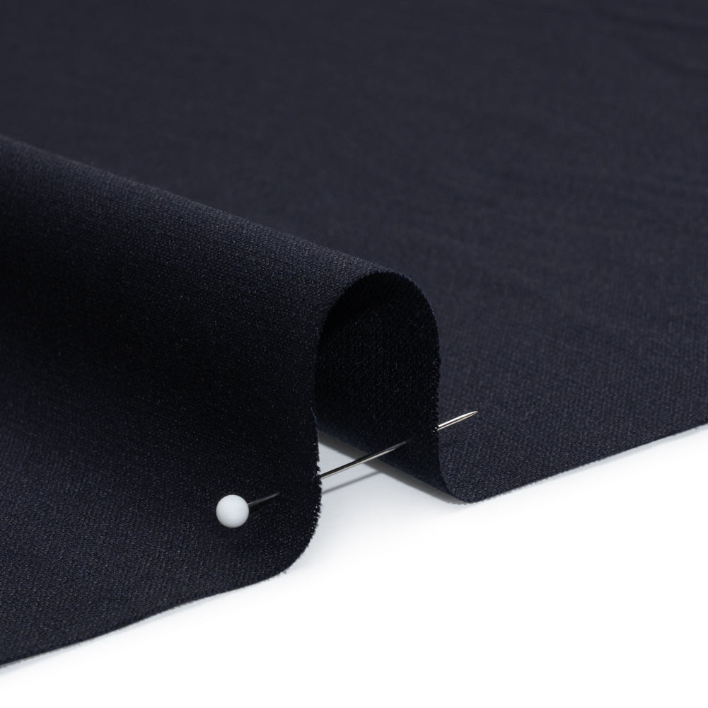 Stretch Creped Wool Suiting - Navy - Deadstock - Joann Fabrics