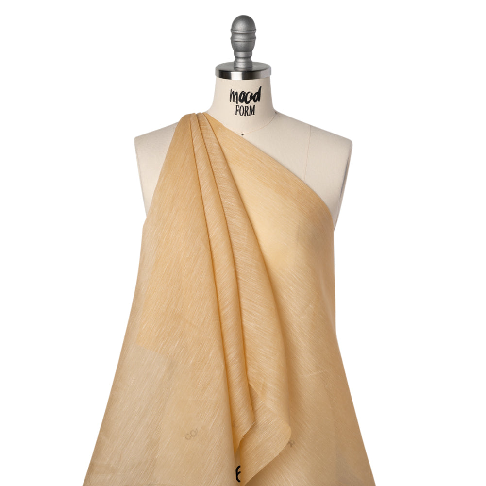 Linen and Silk Organza - Sandy Beige - Famous Australian Designer Deadstock - Joann Fabrics