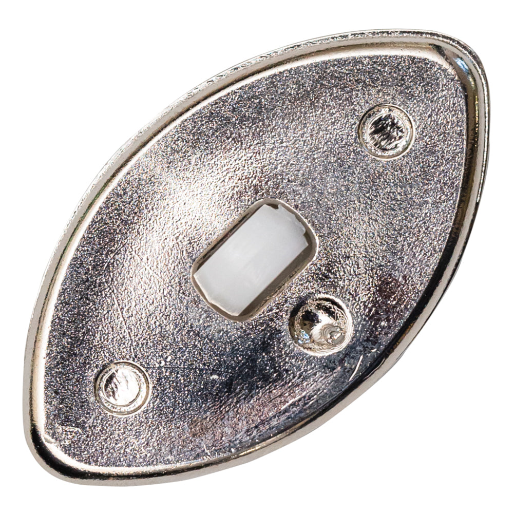 Italian White and Silver 2-Piece Plastic Teardrop Shank Back Button - 52L/33mm - Joann Fabrics