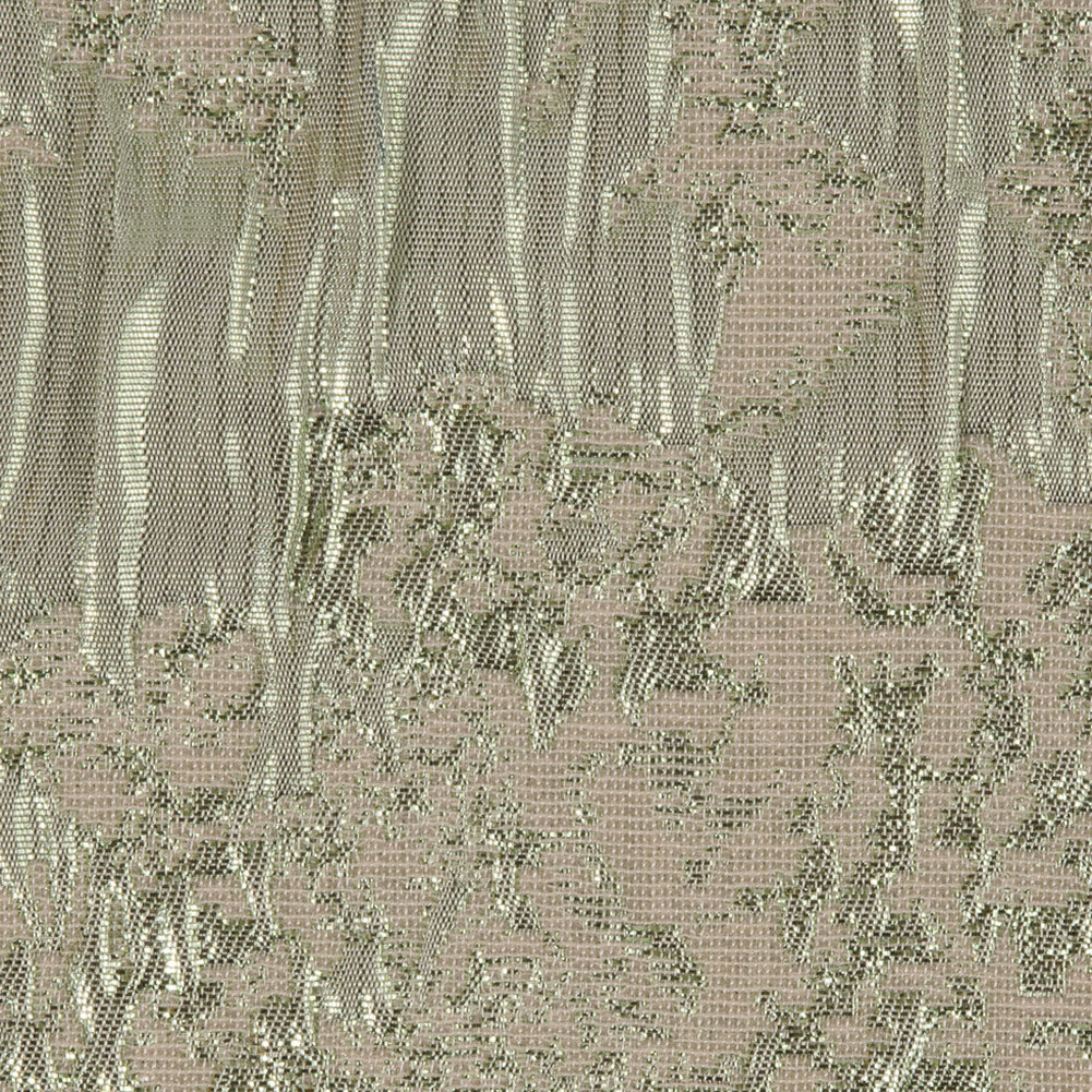 Metallic Green/Ivory Abstract Brocade - Joann Fabrics
