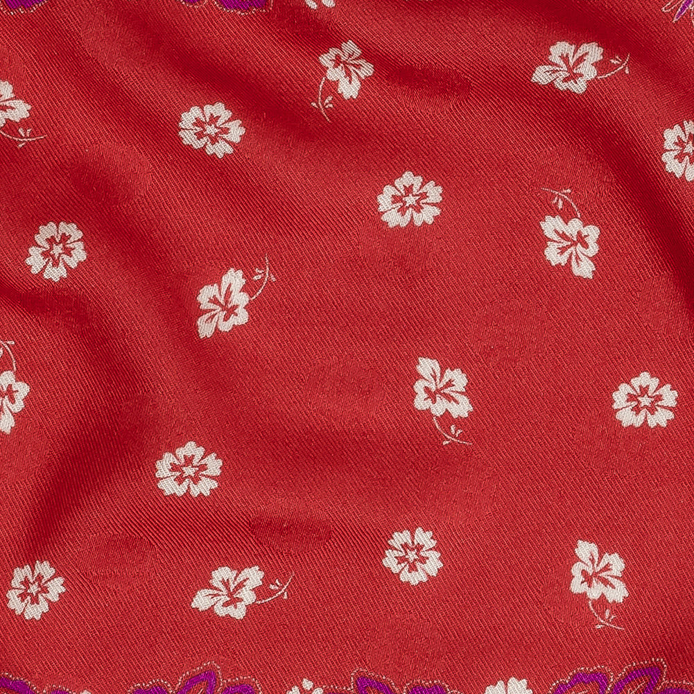 Polka Dotted Viscose Jacquard Panel - Hot Coral Jacobean Floral Medallion - Mood Exclusive Inverted Perceptions - Joann Fabrics