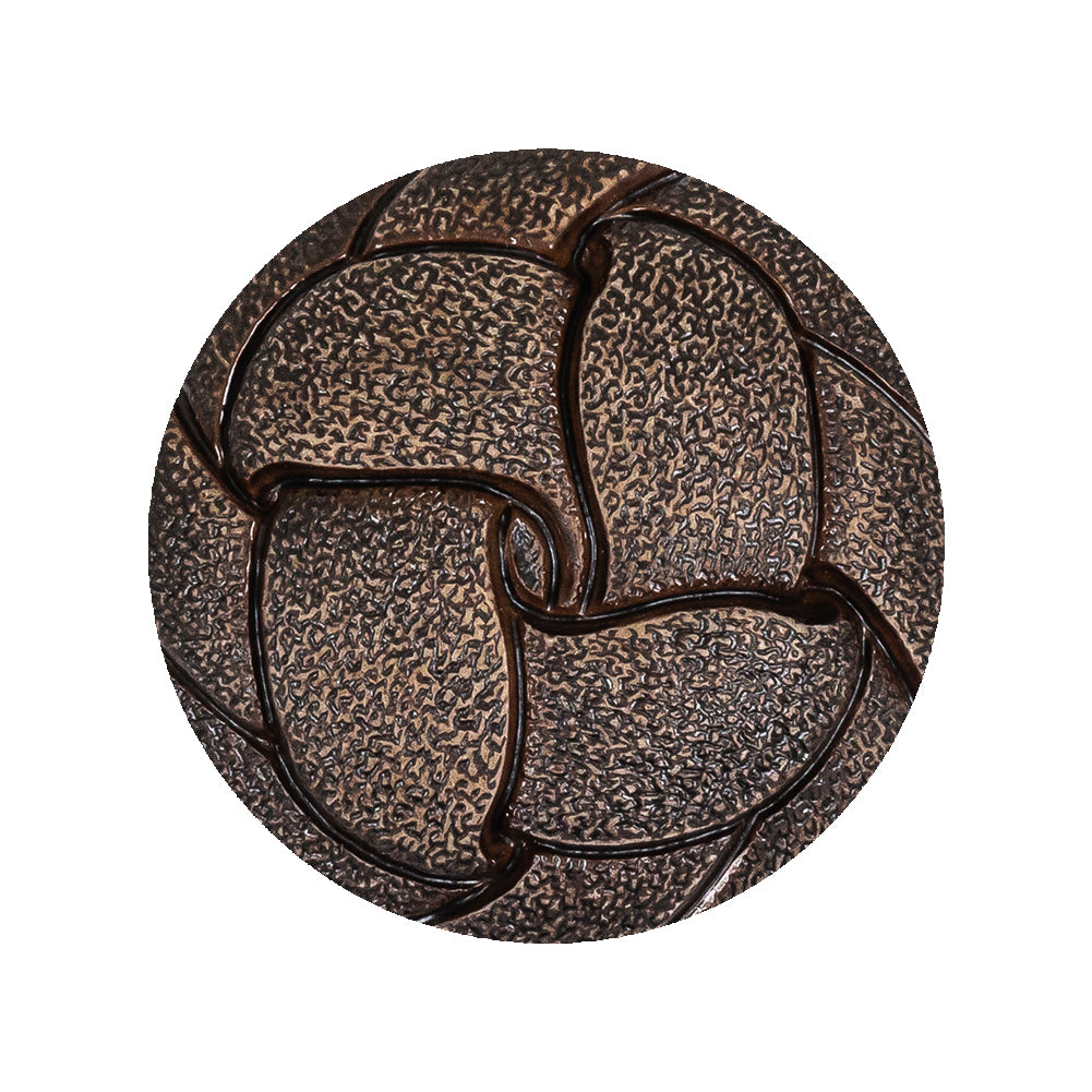 Italian Dark Brown Knotted Leather-Look Shank Back Plastic Button - 44L/28mm - Joann Fabrics