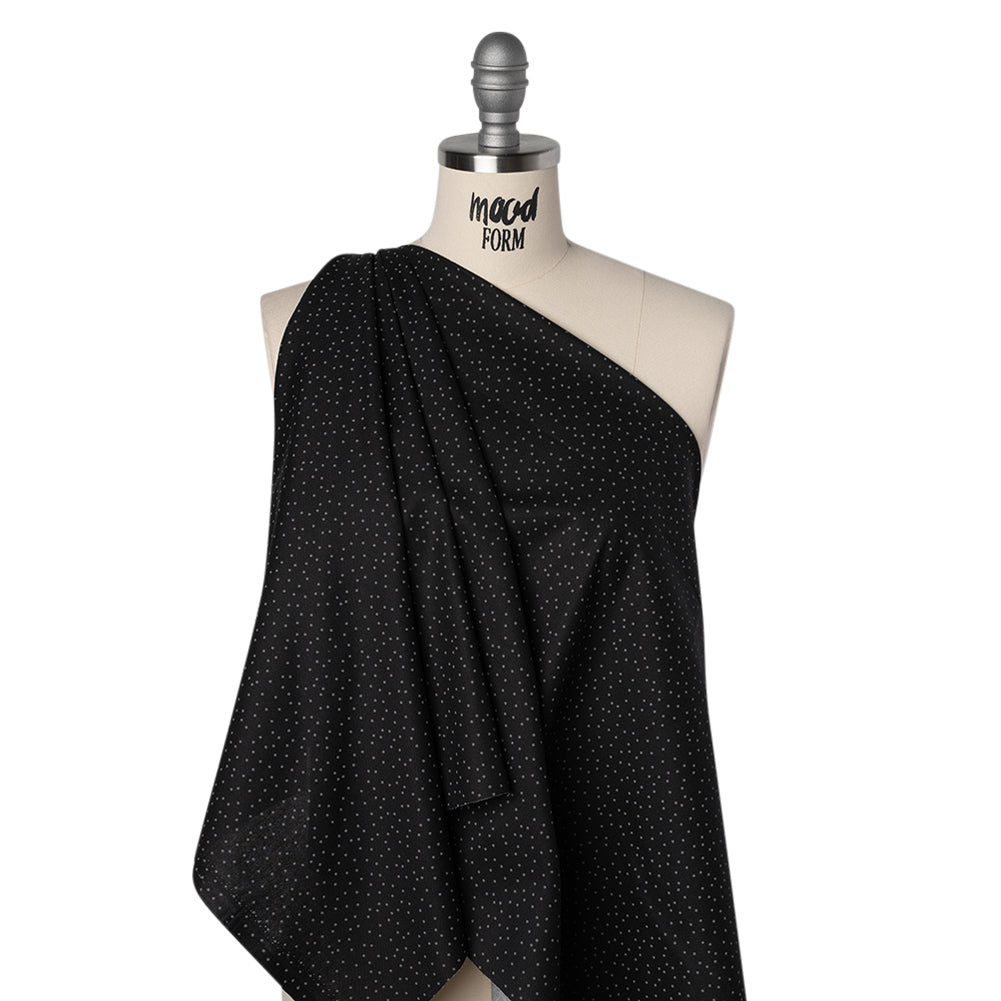 Printed Quilting Cotton by Ghazal Razavi for FIGO Studio - Black and Gray Dotty - Dusk Collection - Joann Fabrics