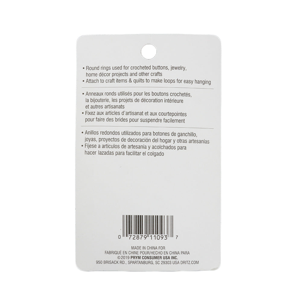 Dritz 14ct White Plastic O-Rings - 1.125