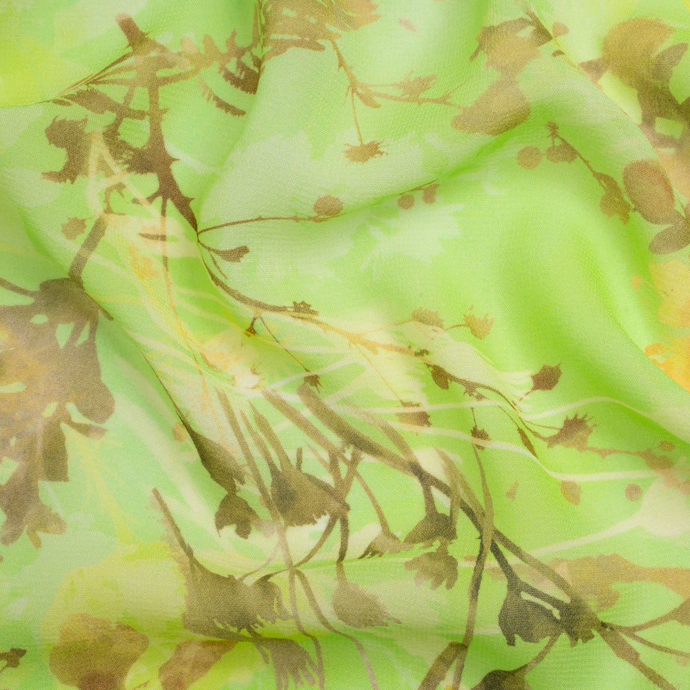 Mood Exclusive Green Sapling Silhouette Viscose Georgette - Joann Fabrics