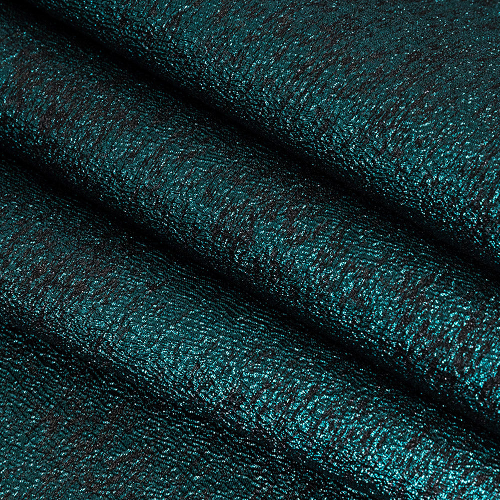 Metallic Teal and Wine Crackle Luxury Brocade - Joann Fabrics