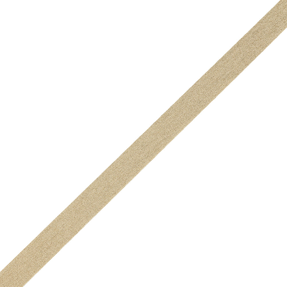 Beige and Glitteratti Metallic Stretch Lurex and Nylon Raw Edged Trim - 0.875
