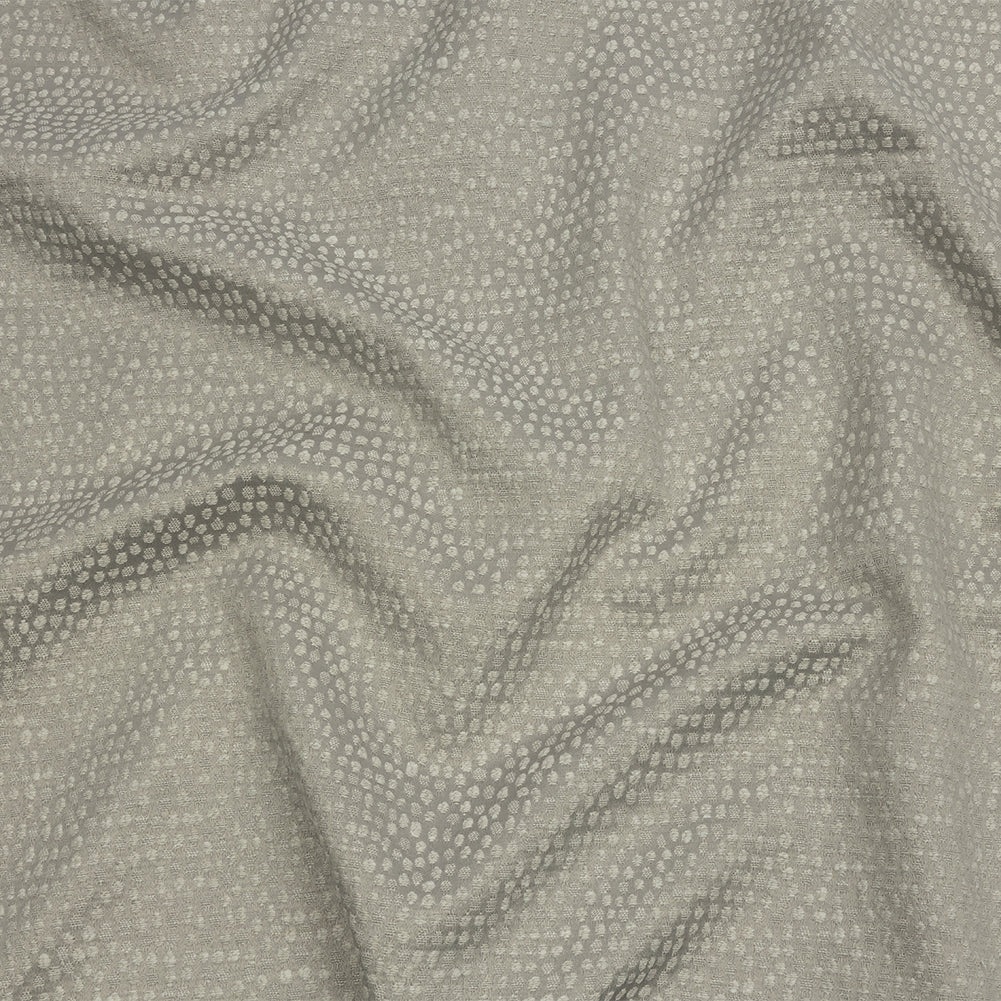 Recycled Polyester Drapery Jacquard - Silver Spotted - British Imported - Joann Fabrics