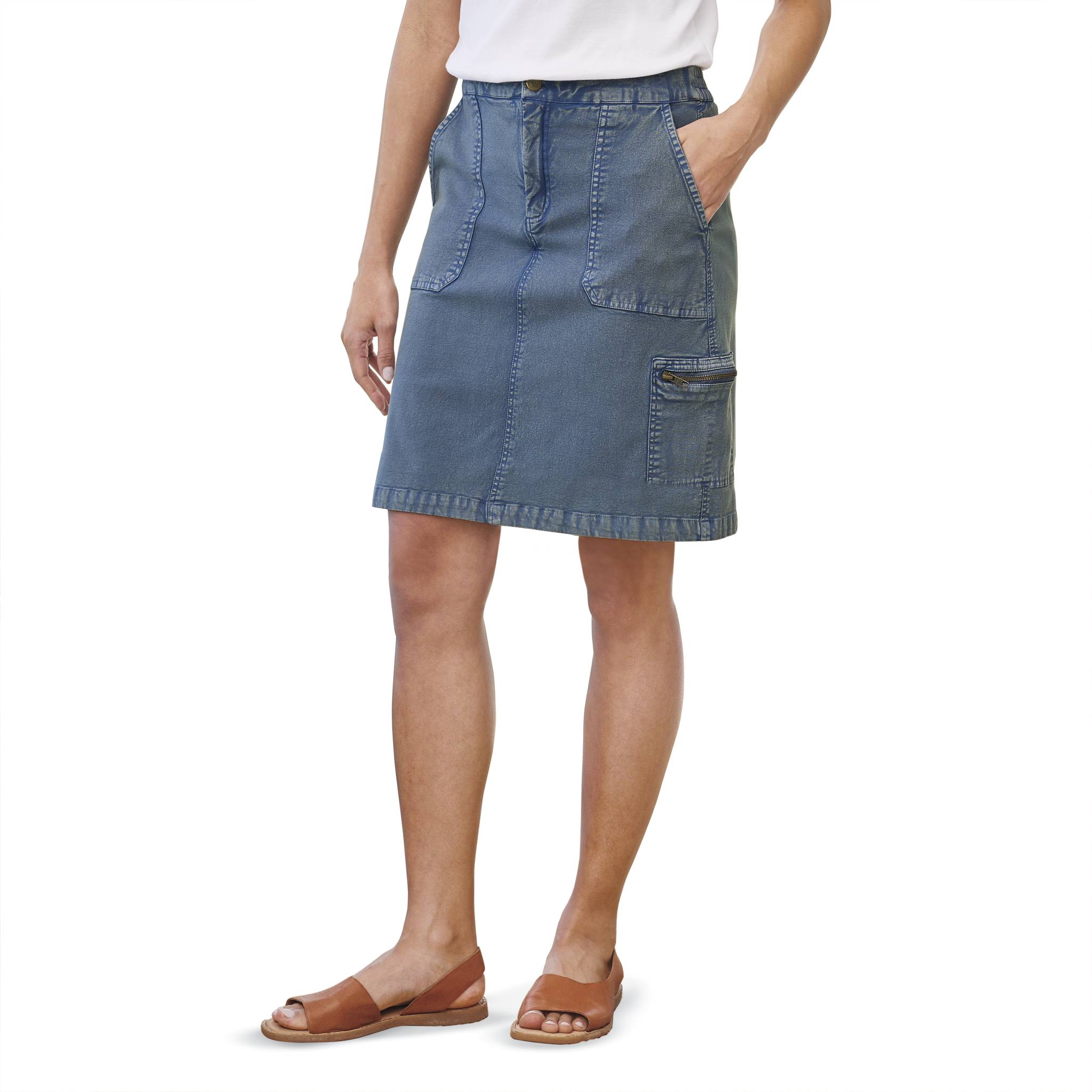 Cargo Skort, Front & Back Pockets, Attached Knit Shorts - Northstyle Catalog