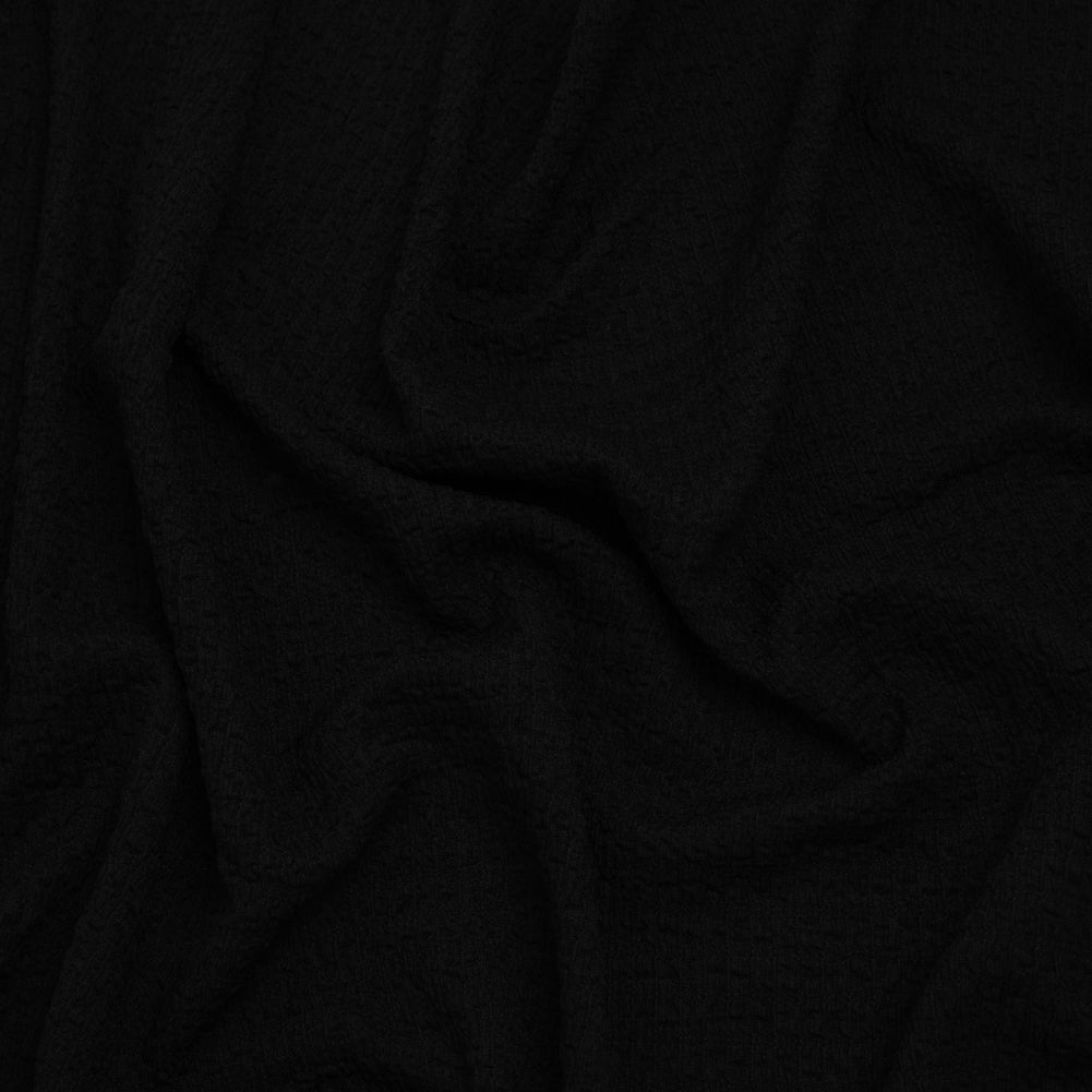 Textured Stretch Polyester Knit - Black Puckers - Designer Deadstock - Joann Fabrics