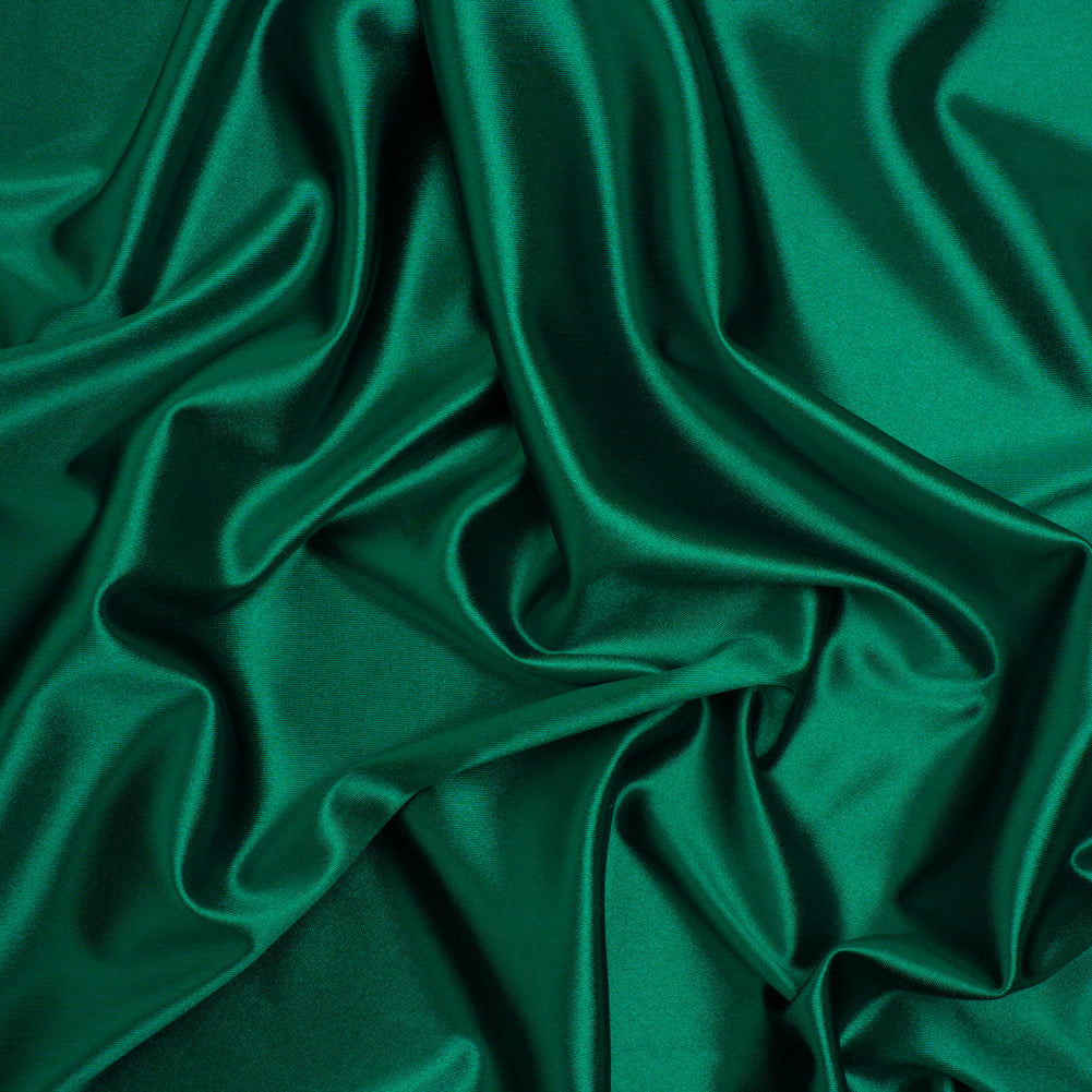 Satin-Faced Stretch Polyester Tricot - Emerald Green - Designer Deadstock - Joann Fabrics