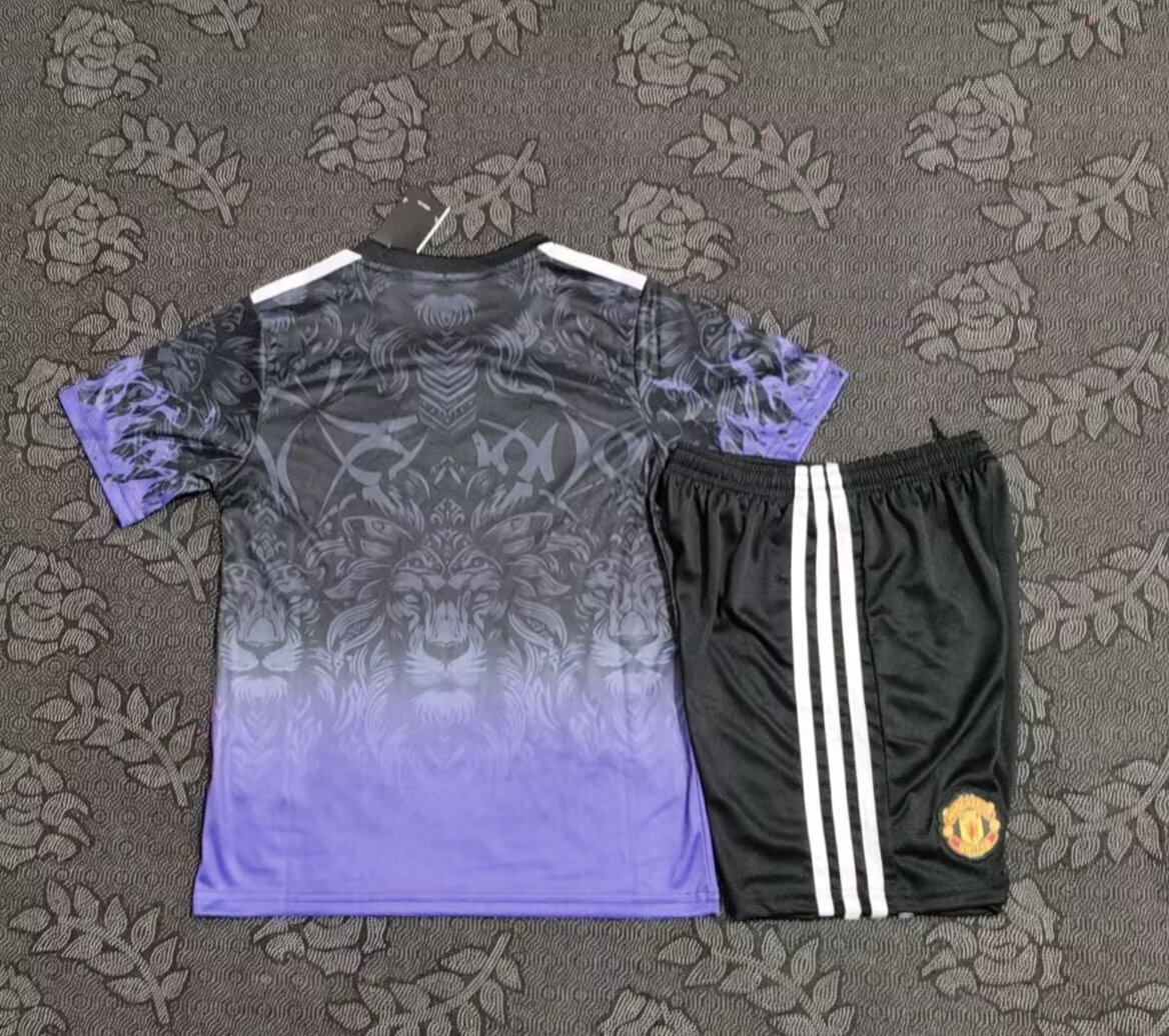 2025/2026 Manchester United Lion Training Suit Football Shirt 1:1 Thai Quality Kids Size