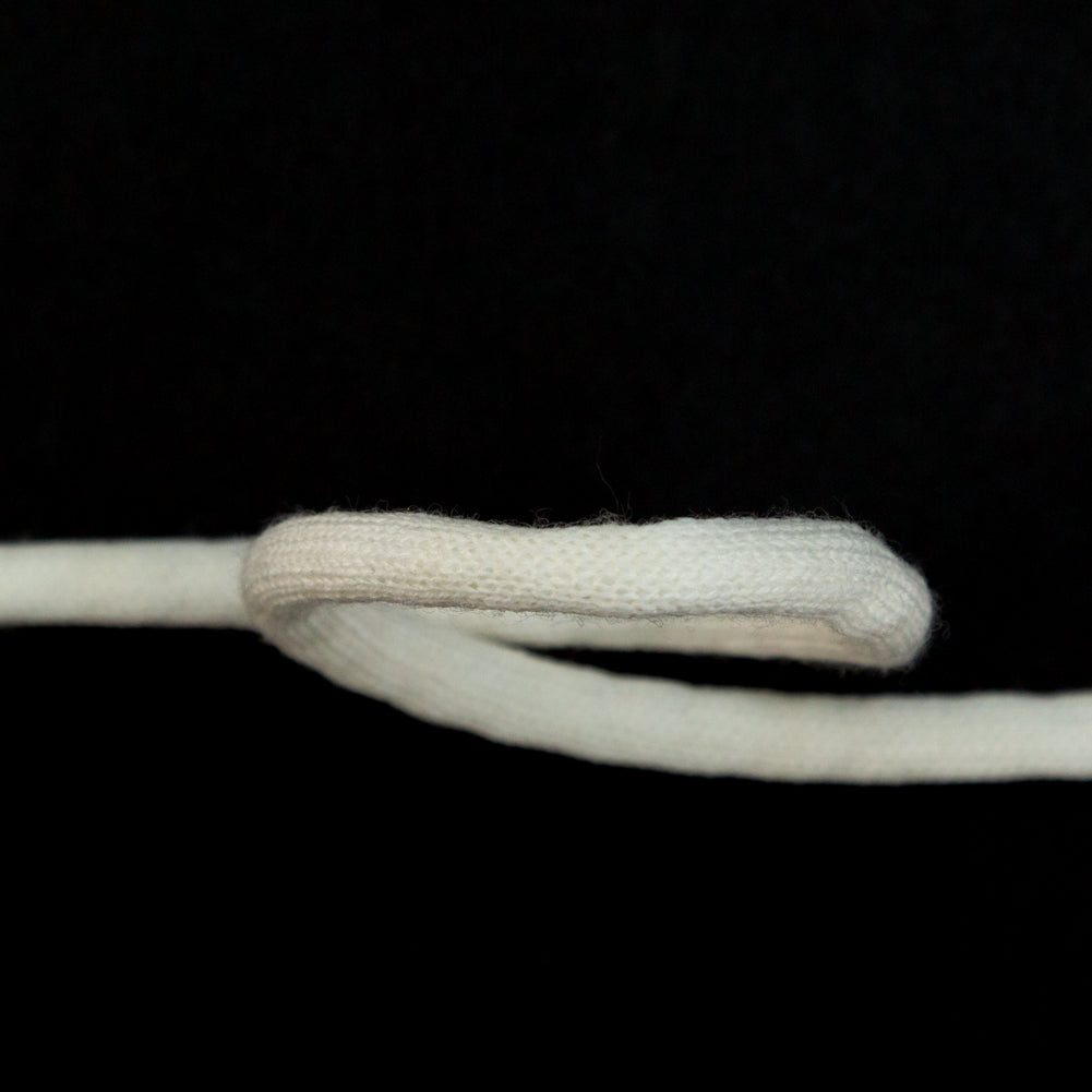 Italian White Wool Drawstring Trimming - 0.25