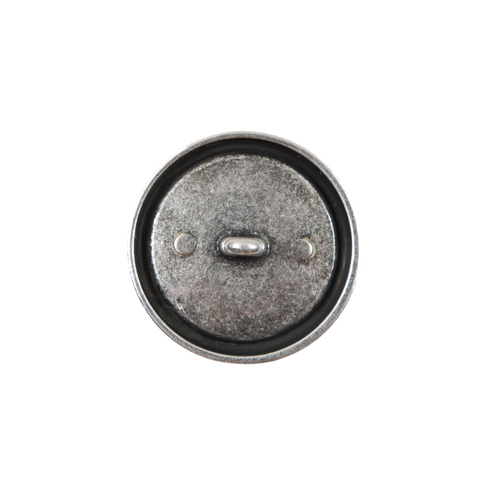 Italian Gray and Silver Crest Metal Button - 32L/20mm - Joann Fabrics