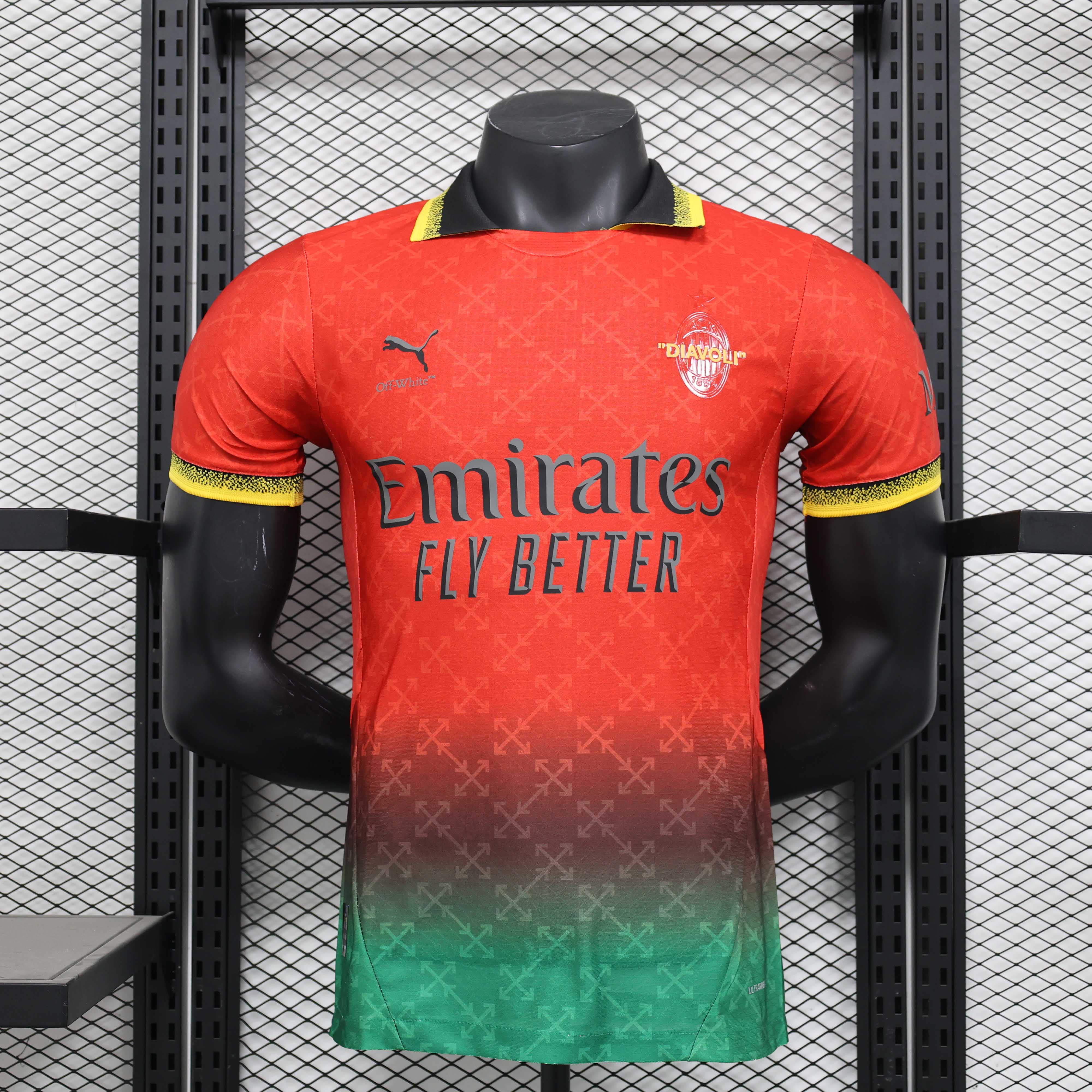 2025/2026 Player Version AC Milan Co-Branded Edition 02 Red Football Jersey 1:1 Thai quality